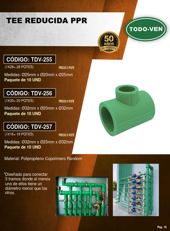 TEE REDUCTORA PPR - 32MM A 20MM - 10UND
