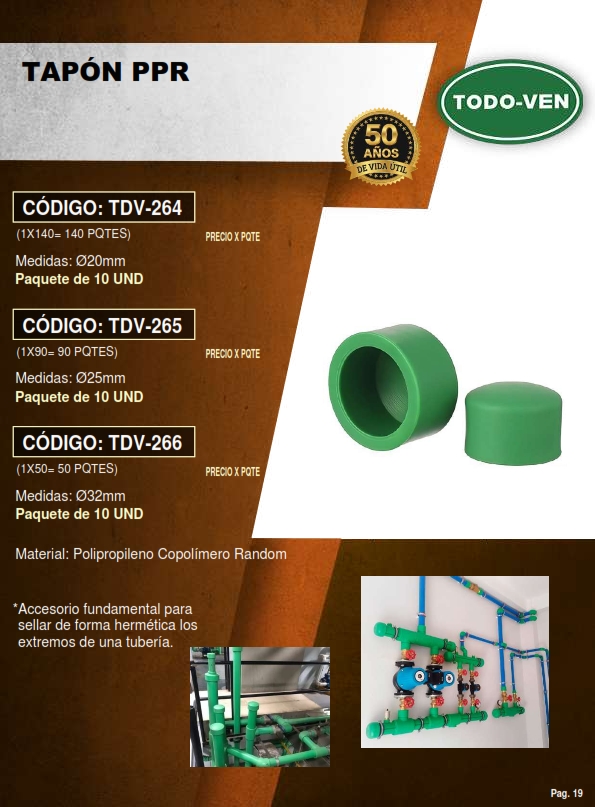 TAPA HEMBRA PPR - 20MM - 10UND