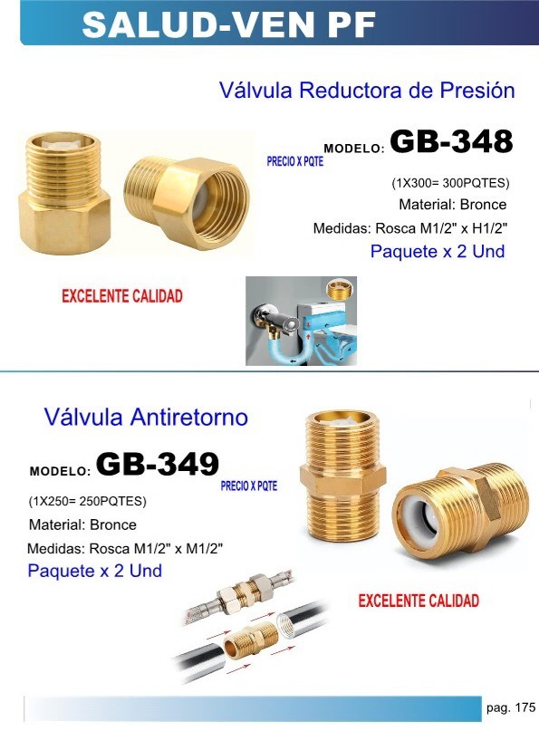 VALVULA ANTIRETORNO BRON 1/2 - M-M (2UND)