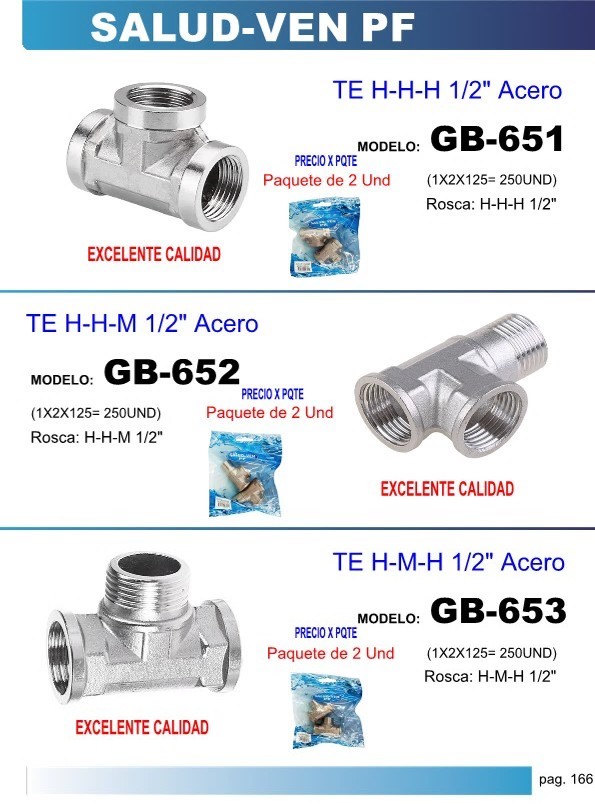 TE H-M-H 1/2" ACERO (2UND)