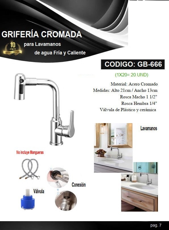 GRIF LAVAM/RECT/FR/CAL,PICO AIREADOR - 21CMX13CM, ACERO CROM