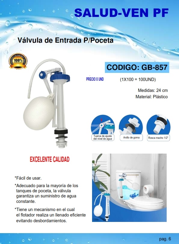 SURTIDOR P/TANQUE POCETA PLAST - 24CM