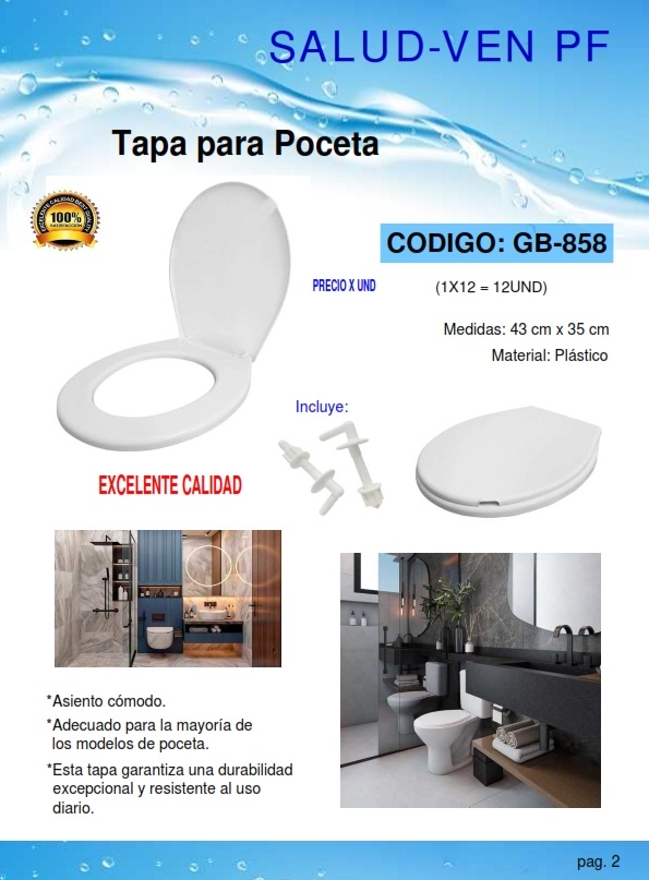 TAPA POCETA - 43X35CM - PLAST