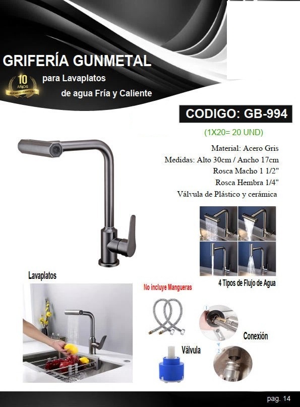 GRIF LAVPL/CLL / GIRATORIA/ FR/ CAL 30X17CM ACERO GRIS 1/2 -
