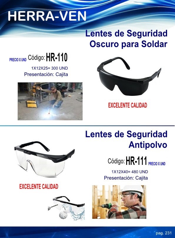 Lentes OSCURO P/SOLDAR