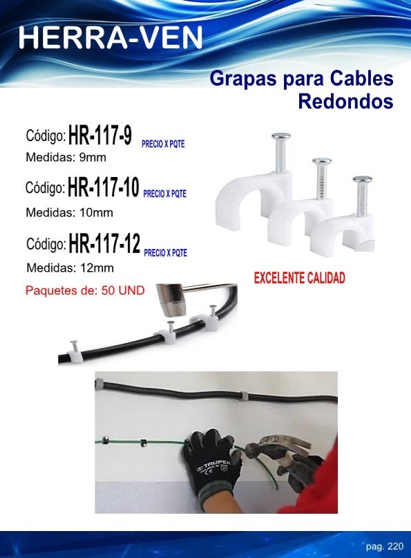 Grapas Plast 12MM (PAQ 50UND)
