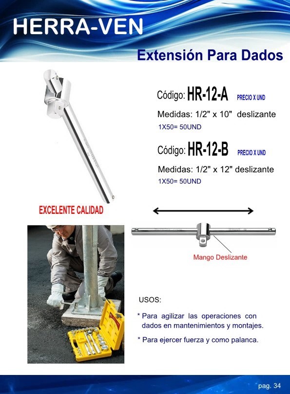 Extension 1/2 X 10 DESLIZANTE