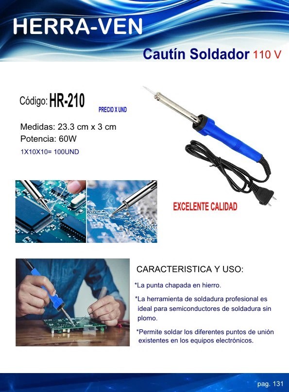 CAUTIN SOLDADOR 110V 60W 23X3CM
