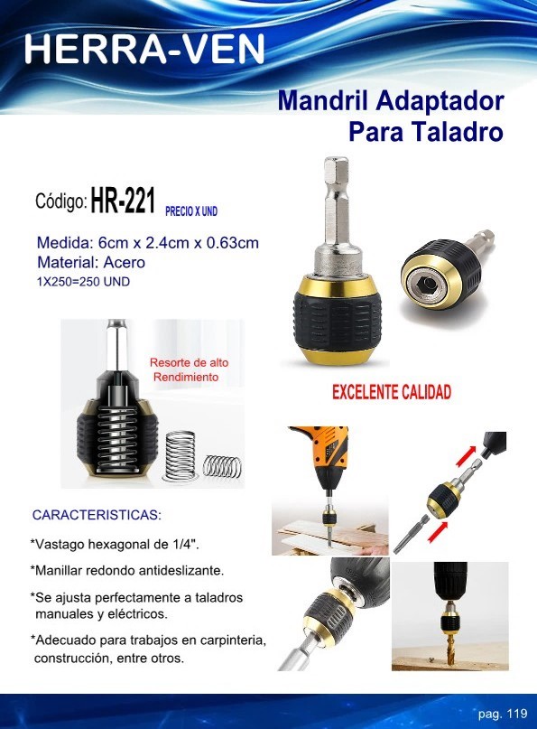 MANDRIL ADAPT P/TALADRO