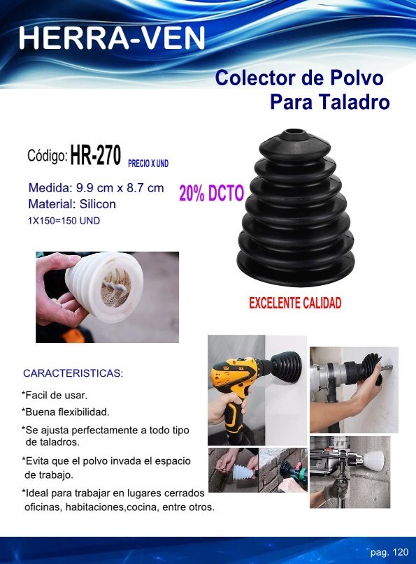 COLECTOR DE POLVO PARA TALADRO
