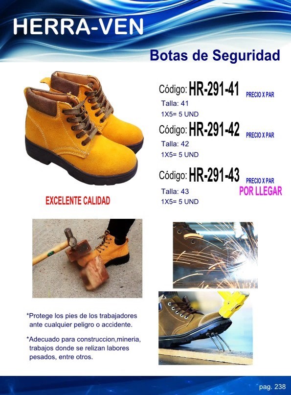 BOTAS D/SEGURIDAD TALLA 43