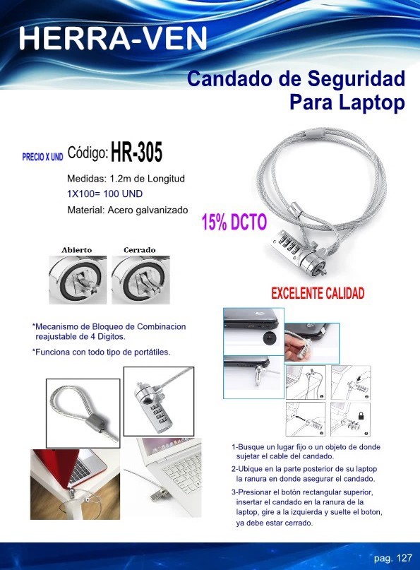 CANDADO SEG P/LAPTOP