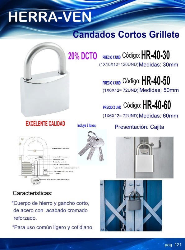 CAND GRILLETE 30MM CORT
