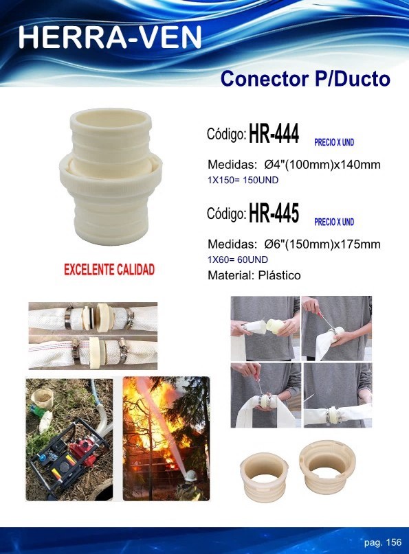 CONECTOR P/DUCTO 4" PLAST