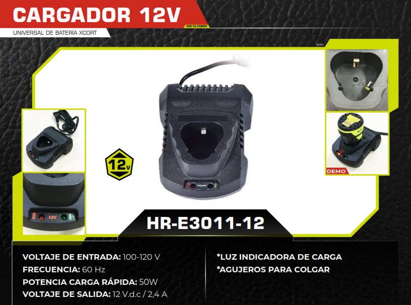 CARGADOR UNIVERSAL 12V - 110/220V