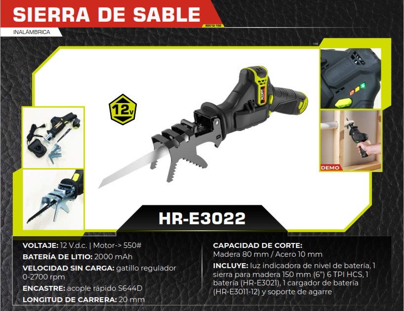 SIERRA SABLE 12V - 2700 rpm - 2000ma - longitud 20mm