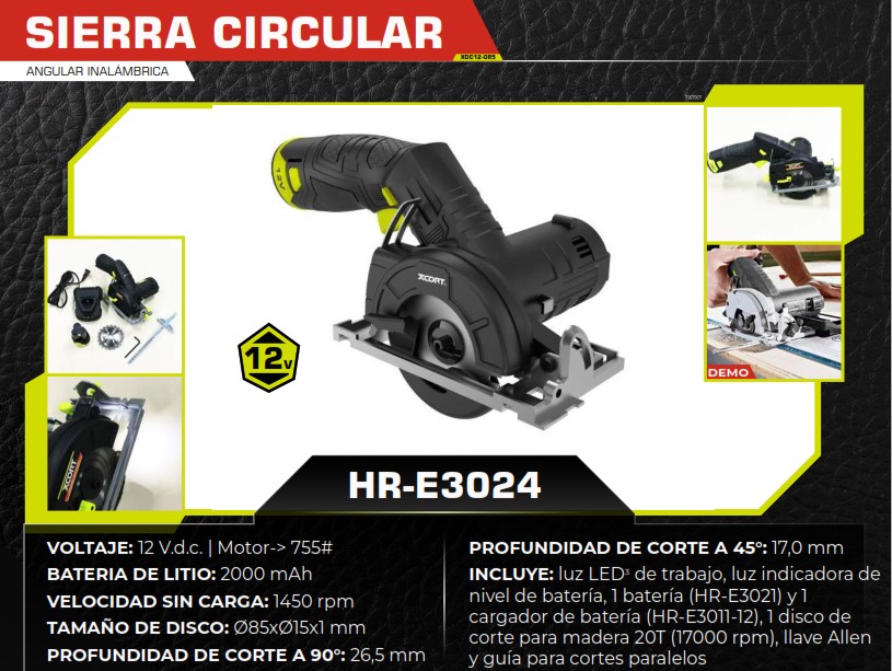 SIERRA CIRCULAR  12v - 1450 rpm - 2000 ma