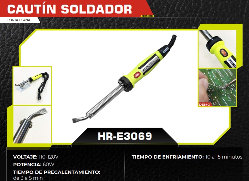 CAUTIN SOLDADOR PUNTA CURVA 110V - 60W