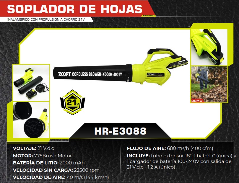 SOPLADOR 21V - 650w - 200maH- 22500rpm