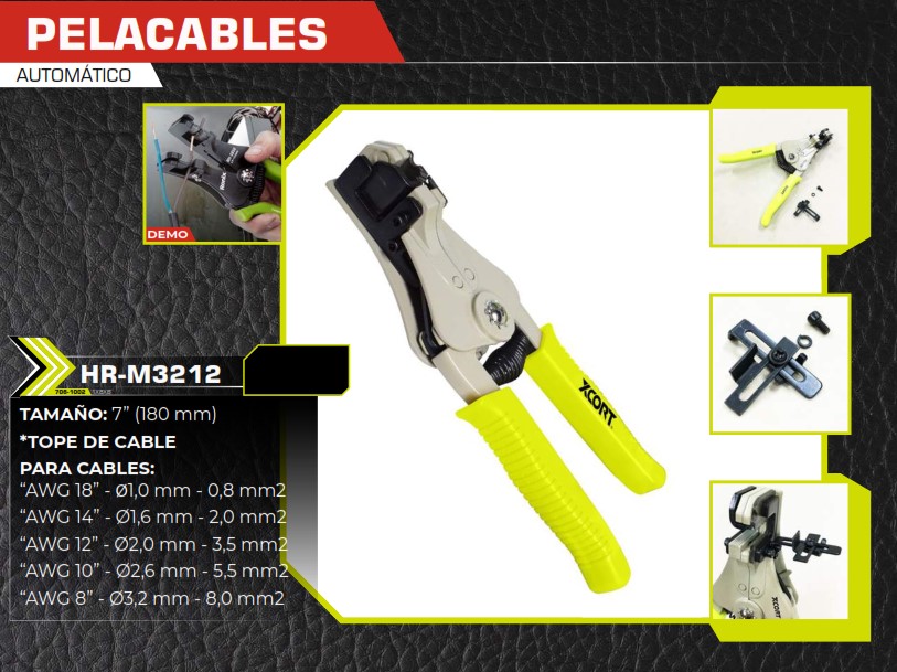 PELACABLES AUTOMATICO 7" - AWG 8-18
