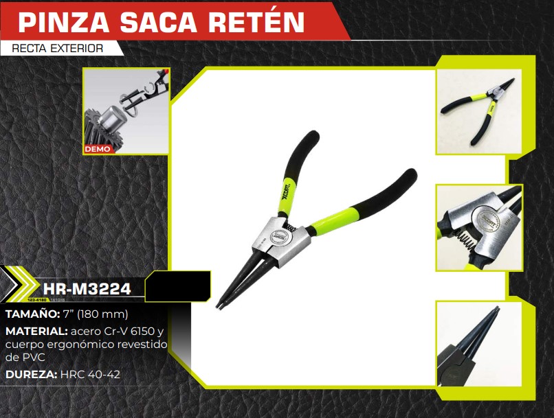 PINZA SACA RETEN RECTA EXTERIOR 7"
