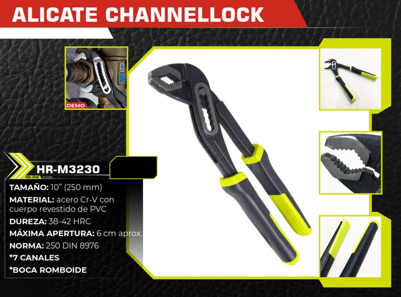 ALICATE CHANNELLOCK 10" - 7 CANALES