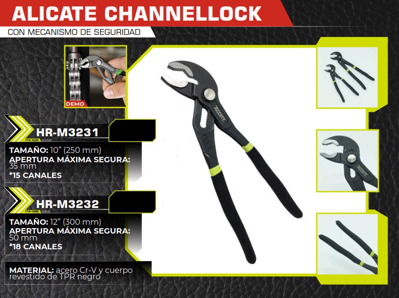 ALICATE CHANNELLOCK 12" - 18 CANALES