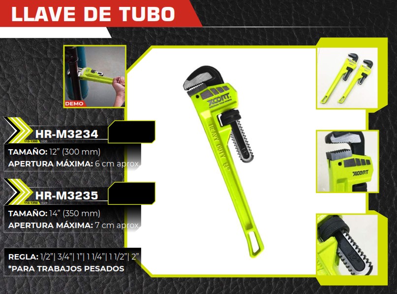 LLAVE DE TUBO 14" TRABAJO PESADO
