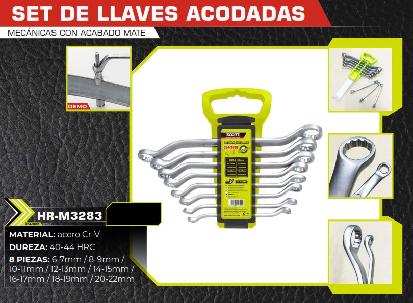 SET DE LLAVES ACODADAS  (8PZAS)  6-7/8-9/10-11/12-13/14-15/1