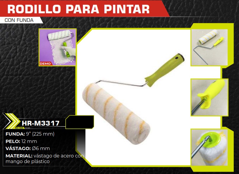 RODILLO P/PINTAR CON FUNDA 9" X 1,2CM
