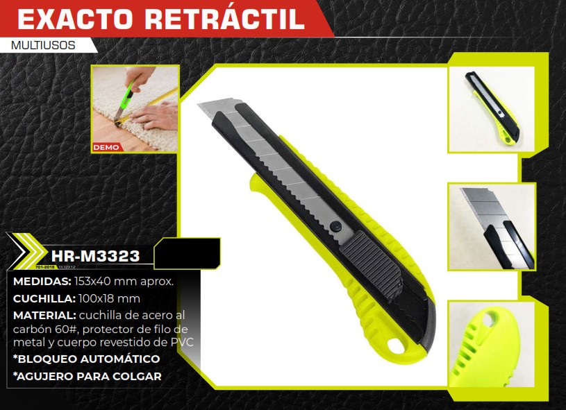 EXACTO BLOQUEO AUTOMÁTICO (18x100mm) PLAST