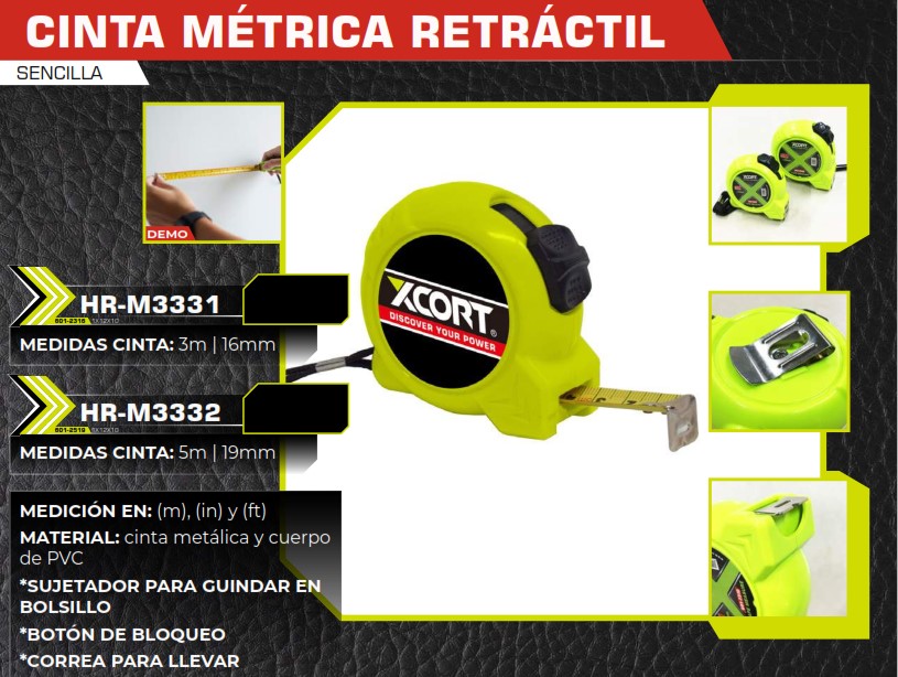 CINTA METR 5MTS XCORT SENC
