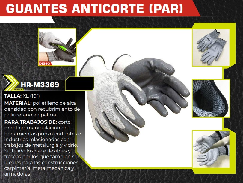 GUANTES ANTICORTE XL