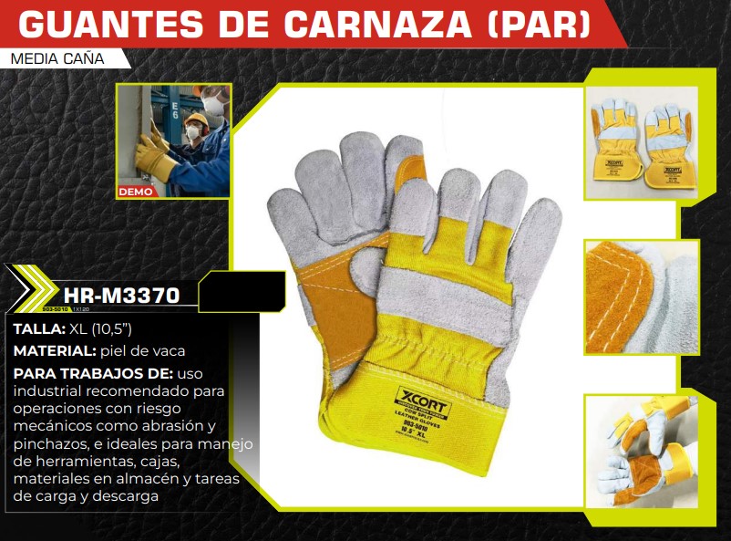 GUANTES DE CARNAZA CANA MEDIA  XL