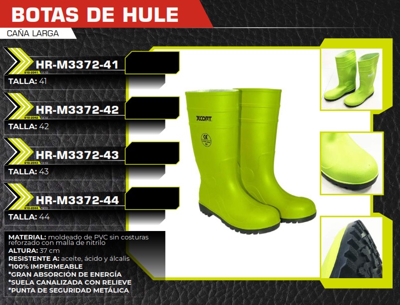 BOTAS DE HULE (TALLA 41) 37CM PUNTA METALICA