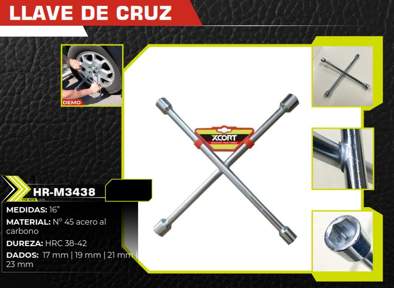 LLAVE DE CRUZ 16" / 17-19-21-23MM