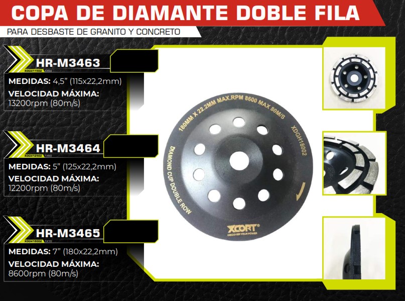 MOLA DISCO DIAMANTADO 4.5"  13200 rpm - 80 m/s