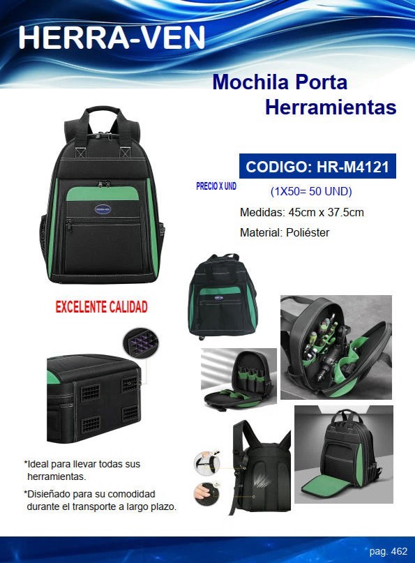 MALETA PORTA-HERRAMIENTAS - POLIESTER - 47X37CM