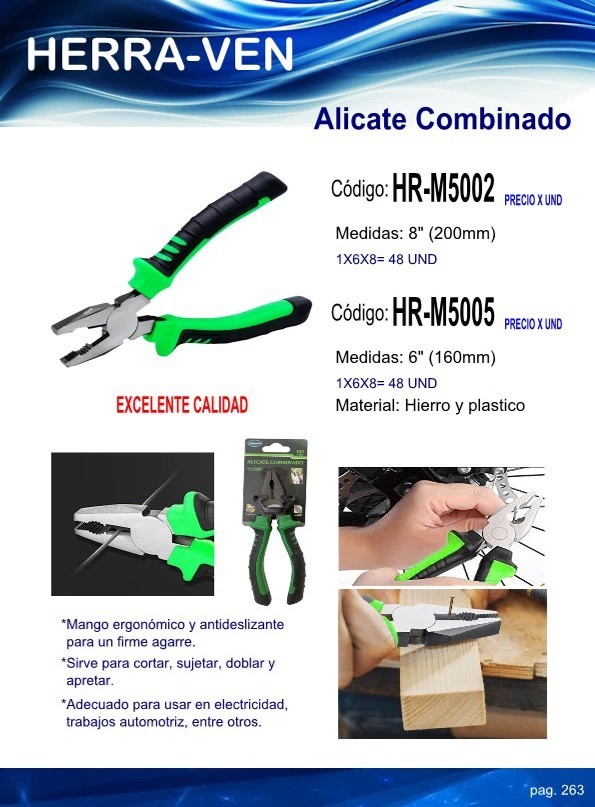 ALICATE COMBINADO 8"