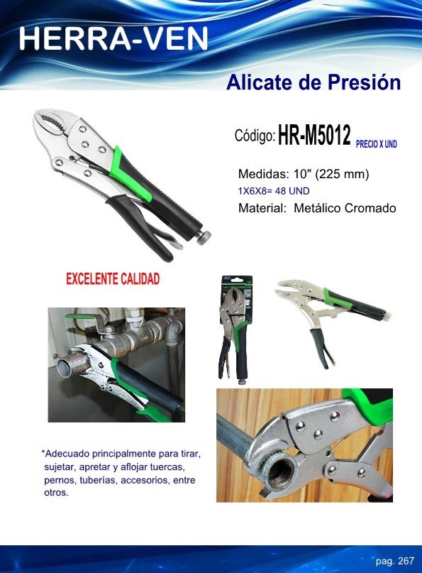 ALICATE DE PRESION 10" C/MANGO