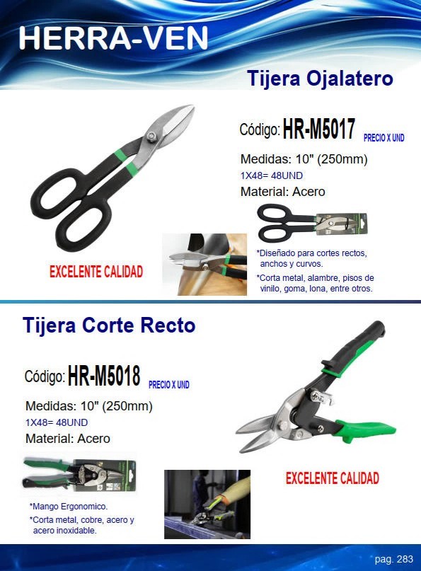 TIJERA CORTE RECTO 10"