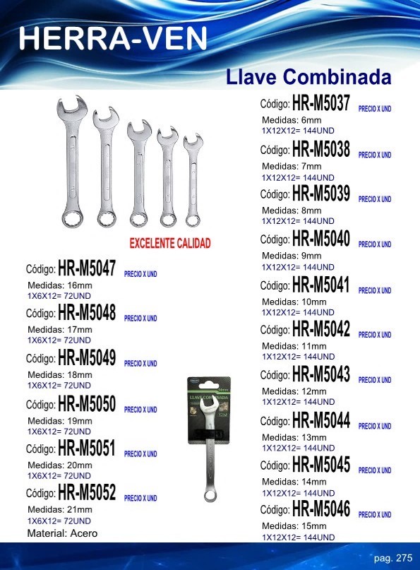 LLAVE COMBINADA 16mm