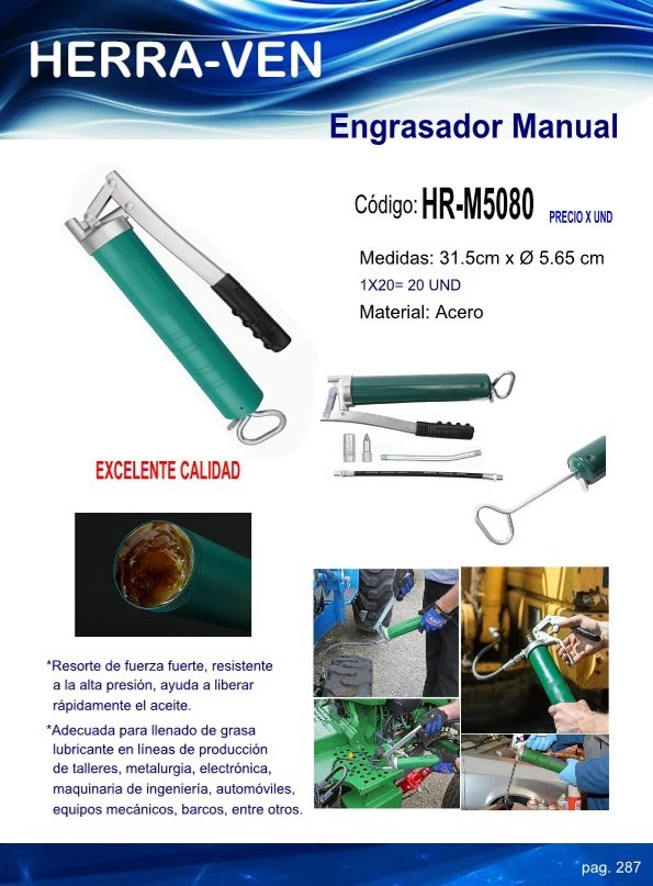 ENGRASADOR MANUAL ACERO 31X5,7CM
