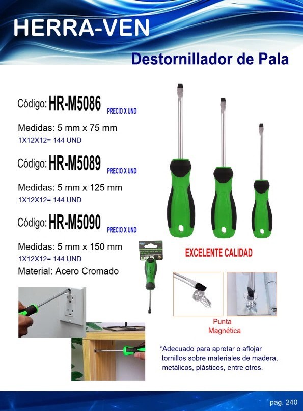 DESTORNILLADOR PALA 5 X 125 MM