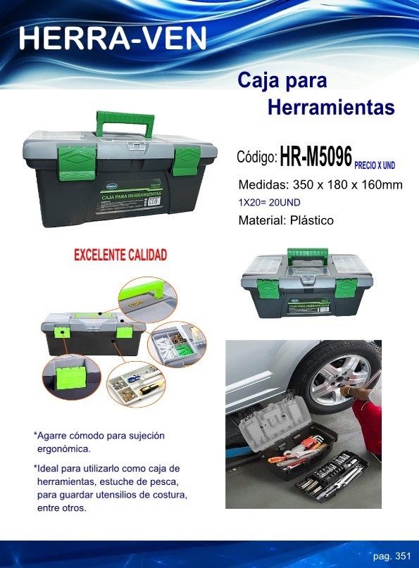 CAJA P/HERRAMIENTAS PLAST 35X18X16CM