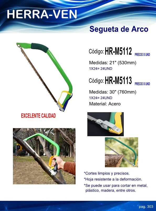 SEGUETA DE ARCO 21" METALICA