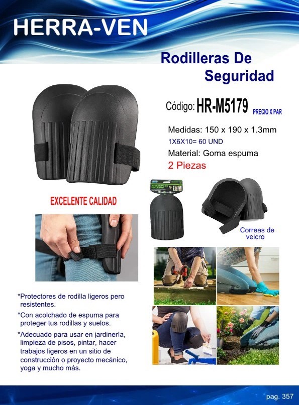 RODILLERAS D/SEGURIDAD (2PZAS) GOMA ESPUMA