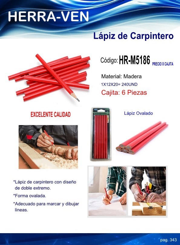 LAPIZ DE CARPINTERO (PAQ6UND)