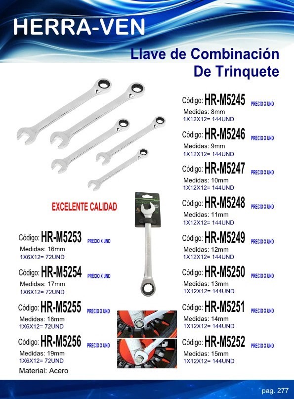 LLAVE COMBINADA TRINQUETE 10mm