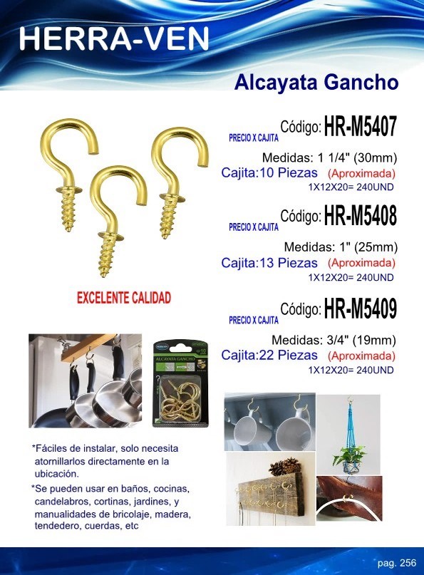 ALCAYATA GANCHO 1 1/4 - 10UND